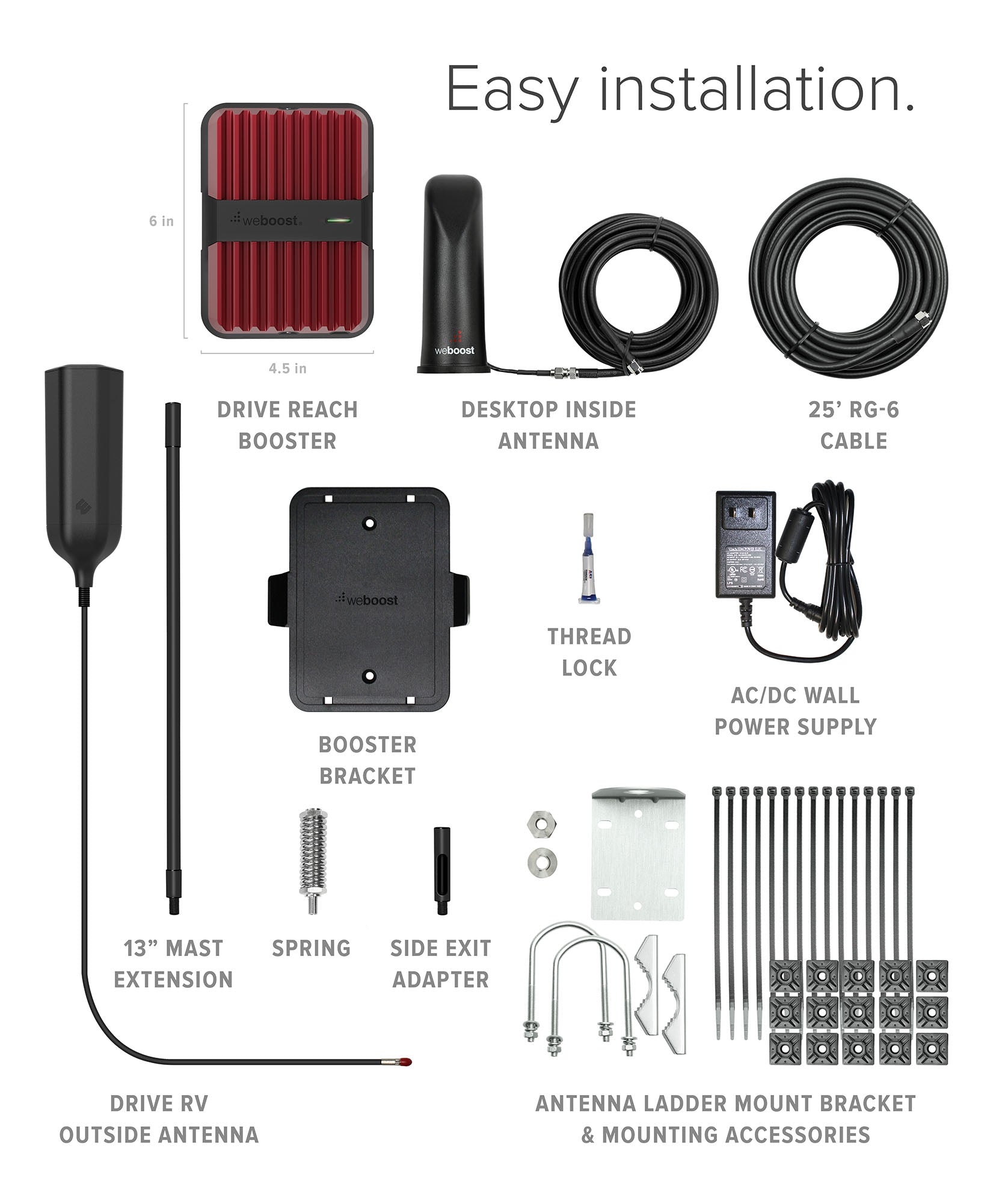 weBoost 470354 Drive RV Signal Booster - Kit Components